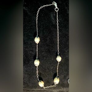 .925 sterling silver lab created pearl necklace